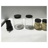 Glass jars and novelty light