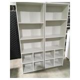 2 White Sauder storage cabinet 72" x 25"