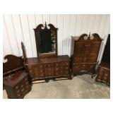 Wood bedroom suitNo bed rails Queen or double