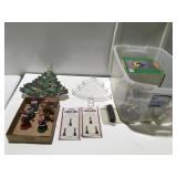 Christmas village cookie trays, solar dancers &