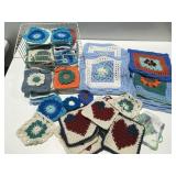 Crocheted squares