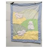 Homemade baby blanket needs repair 35" x 45"