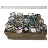 Quart jars of crafting glass, ceramic weird items