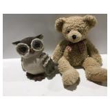 Weighted Owl and teddy bear