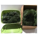 Large lot of garland, some lighted
