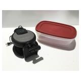 Faberware waffle maker Rubbermaid container