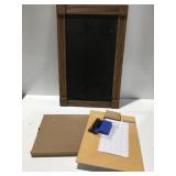 Dry, erase calendar and chalkboard painted mirror
