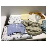 Sheets, pillowcases, and blankets