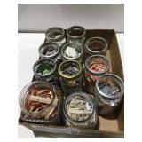Jars of crafting glass tile and more
