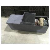 Yarn with padded foot stool