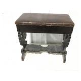 Small wood padded stool