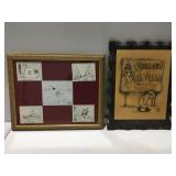 2 wall hanging pictures
