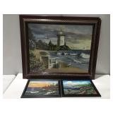 Lighthouse pictures, one frame damaged