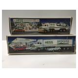 2 Hess trucks in boxes