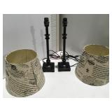 2 lamps with shades