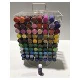 Abeier acrylic paint bottles in rack