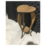Wood heart shaped plant stand27" tall