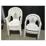 Plastic stackable chairs