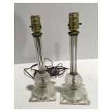 Vintage Glass lamps 13"