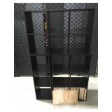 3 square cubed, shelving with crafting wood