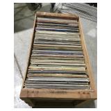 Large crate of records condition, unknown
