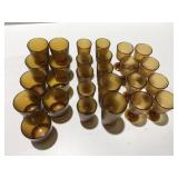 Brook park amber plastic drink ware