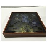 Glass top cabinet game board & games