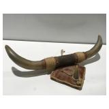 Mounted set of horns