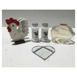 Vintage salt and pepper, shaker, piggy, bank and