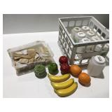Plastic fruit empty containers glass for crafting