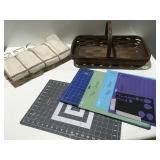 Basket shoe organizer crafting mats