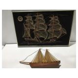 String art picture and boat