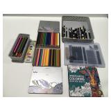 Colored pencils, paint, markers, and more