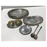 Silverplate serving items