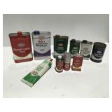 Texaco. Miscellaneous cans no shipping