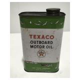 Vintage Texaco outboard motor oil can quart