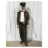 Gas station attendant manikin approximately 74