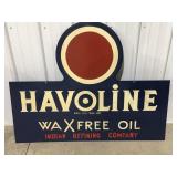 Havoline wax free oil double sided signHas been