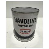 Havoline Texaco motor oil 1 gallon can empty