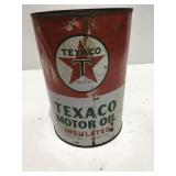 Texaco motor oil 5 quart can