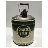 Vintage quaker state motor oil 5 gallon can