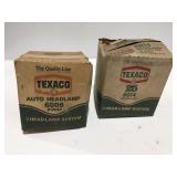 2 vintage Texaco headlamps