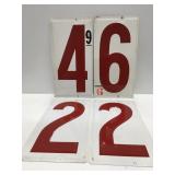 Vintage service station aluminum gasoline price