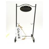 Metal welcome sign