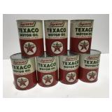 Texaco. Motor oil display quart cans empty