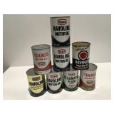 Vintage Texaco motor oil full quart cans no