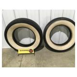 2 vintage firestone deluxe champion white wall
