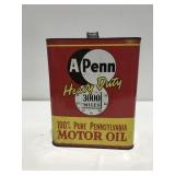 Vintage A Penn motor oil 2 gallon cans