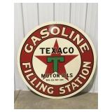 Porcelain covered Texaco gasoline filling