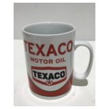 Large, Texaco motor oil quart mug